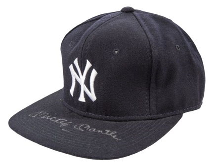 Mickey Mantle Signed New York Yankees Cap